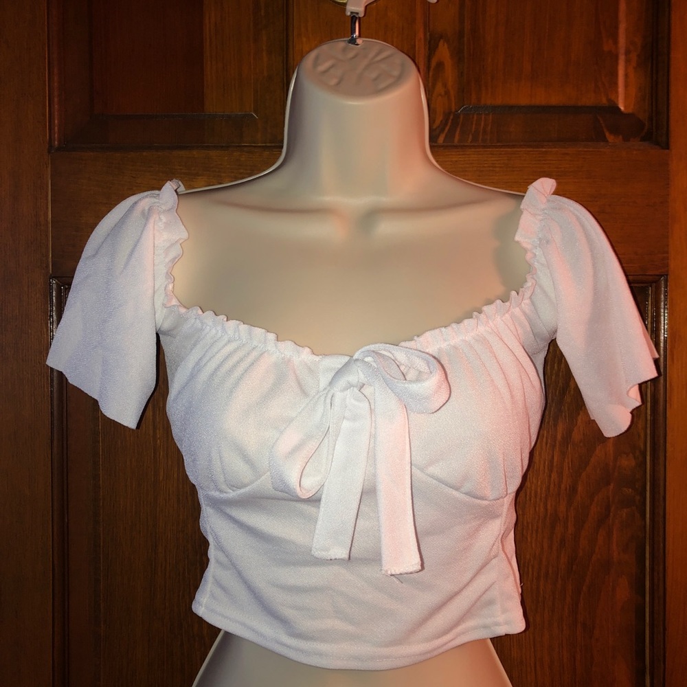 White crop top